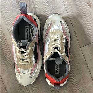Steve Madden Cream and Pink Women’s Sneakers